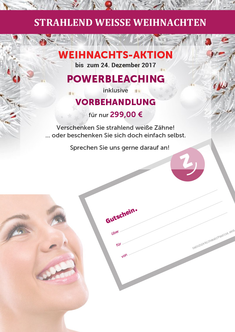 Zahnarztpraxis - Weihnachtsgeschenk Powerbleaching